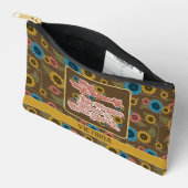 60er & 70er Floral Gelb für Frauen Zubehörtasche (Offen)