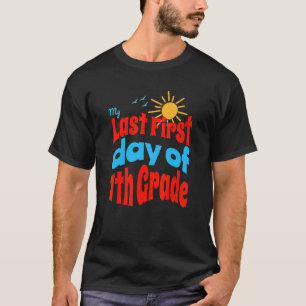 60er 70er Groovy Letzter Tag der siebten Stufe T-Shirt