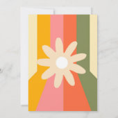 60er 70er Groovy Stripes Blume Engagement Partei Einladung (Rückseite)