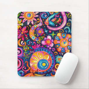 60er 70er Hippy Hippie Psychedelisch Mousepad