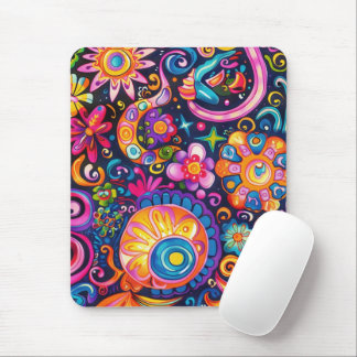 60er 70er Hippy Hippie Psychedelisch Mousepad