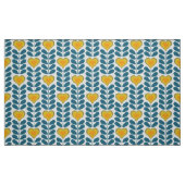 60er 70er Mod Retro-Herz-Blume v2 Stoff (Fat Quarter (45,7 x 55,9 cm))