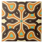 60er 70er Retro Blume Fliese (Vorderseite)