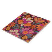 60er 70er Retro Blume Fliese (Seite)