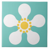 60er 70er Retro Blume Fliese (Vorderseite)