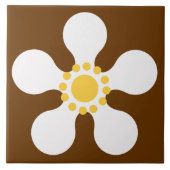 60er 70er Retro Blume Fliese (Vorderseite)