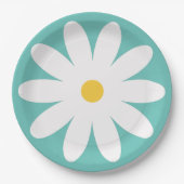 60er 70er Retro-Blume Pappteller (Vorderseite)