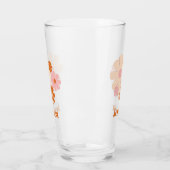 60er 70er Retro Blume Rosa Orangenglas Glas (Links)