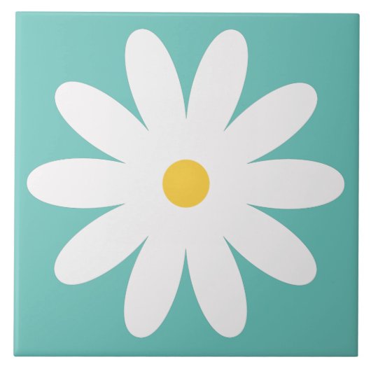 60er 70er Retro-Blumentafel Fliese (Vorderseite)
