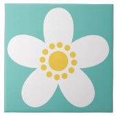 60er 70er Retro-Blumentafel Fliese (Vorderseite)