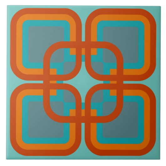 60er 70er Retro-Fliese Fliese (Vorderseite)