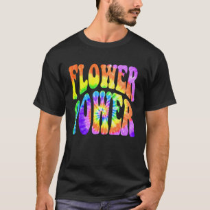 60er 70er Retro Hippie Batik Spiral Blume Power 3 T-Shirt