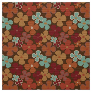 60er 70er retro Mod Blume Muster Stoff