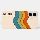 60er 70er Retro Streifen Case-Mate iPhone Hülle (Rückseite (Horizontal))