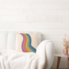 60er 70er Retro Streifen Kissen