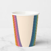 60er 70er Retro Streifen Pappbecher (Links)