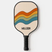 60er 70er Retro Streifen Pickleball Schläger (Vorderseite)