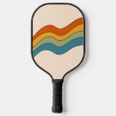 60er 70er Retro Streifen Pickleball Schläger (Rückseite)