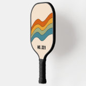 60er 70er Retro Streifen Pickleball Schläger (Links)