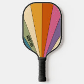 60er 70er Retro Streifen Pickleball Schläger (Vorderseite)