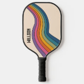 60er 70er Retro Streifen Pickleball Schläger (Vorderseite)