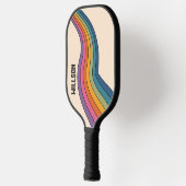 60er 70er Retro Streifen Pickleball Schläger (Links)