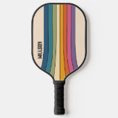 60er 70er Retro Streifen Pickleball Schläger (Vorderseite)
