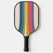 60er 70er Retro Streifen Pickleball Schläger (Rückseite)