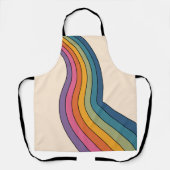 60er 70er Retro Streifen Schürze (Vorderseite)