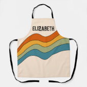 60er 70er Retro Streifen Schürze (Vorderseite)