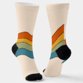 60er 70er Retro Streifen Socken (Gewinkelt)