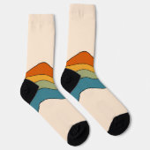 60er 70er Retro Streifen Socken (Rechts)