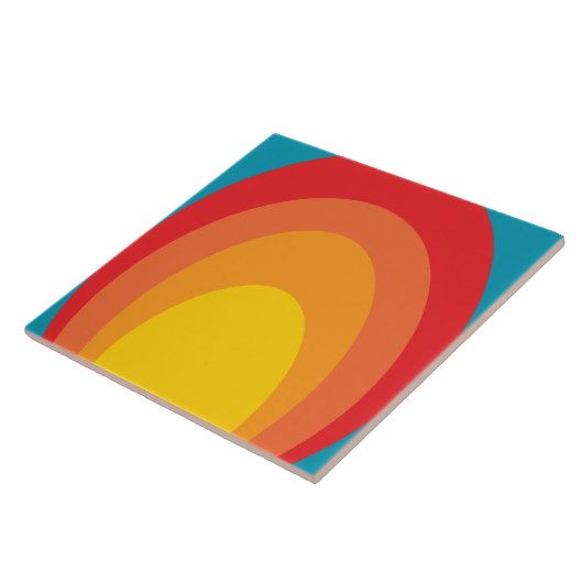 60er 70er Retromuster Keramik Fliese (Seite)