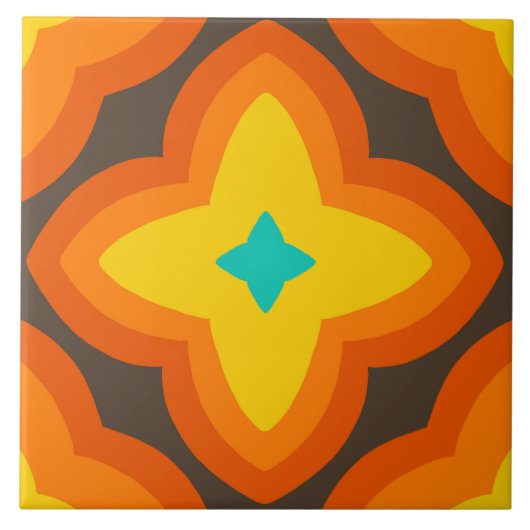 60er 70er Retroziegel Fliese (Vorderseite)