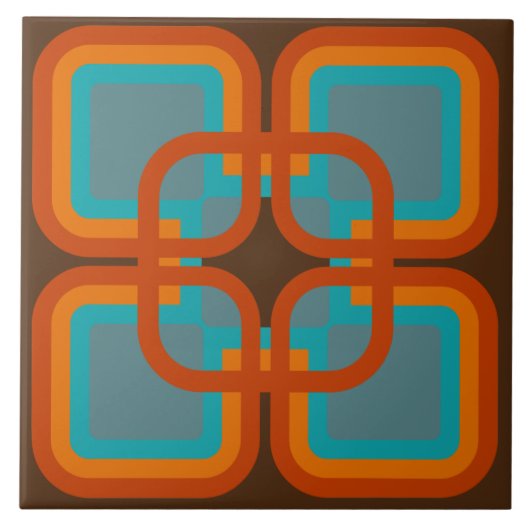 60er 70er Retroziegel Fliese (Vorderseite)