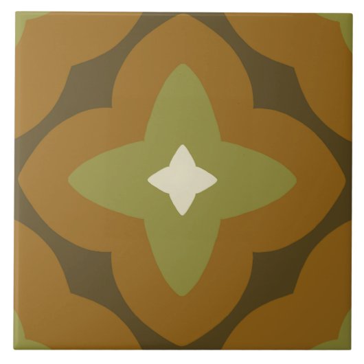 60er 70er Retroziegel Fliese (Vorderseite)