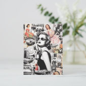 60er Abstrakt Collage Postkarte (Stehend Vorderseite)