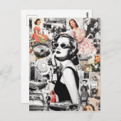 60er Abstrakt Collage Postkarte (Vorne/Hinten)