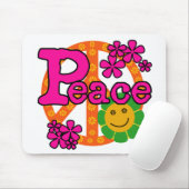 60er Art-Frieden Mousepad (Mit Mouse)