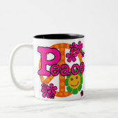 60er Art-Frieden Zweifarbige Tasse (Links)
