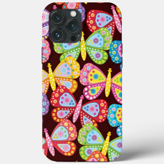 60er Butterfly iPhone | Butterfly iPhone Case-Mate Case-Mate iPhone Hülle (Rückseite)