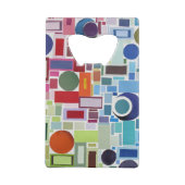 60er Disco Retro Mosaik Collage Abstrakt Geldbeutel Flaschenöffner (Rückseite)