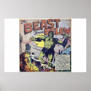 60er Golden Age Vintag Horror Comicen, beängstigen Poster