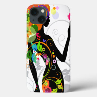 60er Hippie Flower Girl Silhouette Case-Mate iPhone Hülle