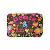 60er Hippie Hippy Peace and Liebe Bath mat Badematte (Vorderseite)