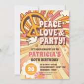 60er Hippie Party Einladung (Vorderseite)