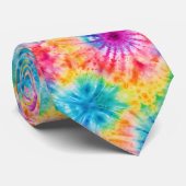 60er Hippie Tie Dye Retro Krawatte (Gerollt)