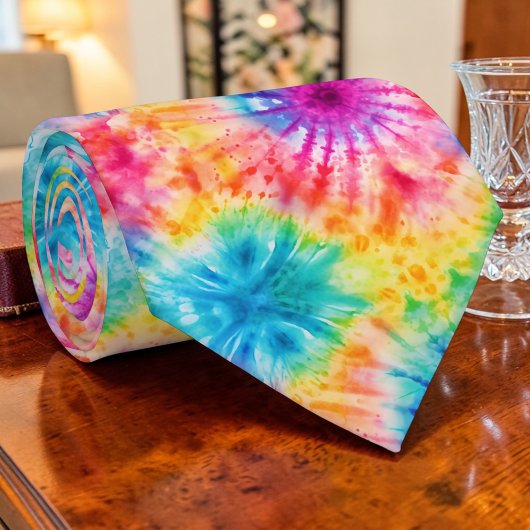 60er Hippie Tie Dye Retro Krawatte