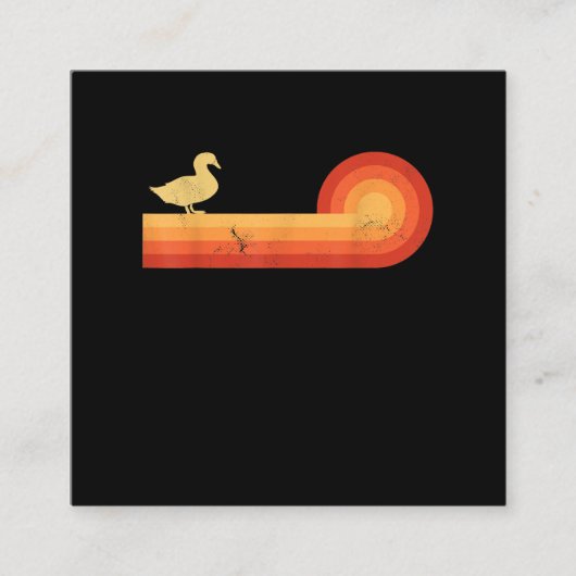 60er im Duschstil 70er Bauerngeschenke Männer Baue Quadratische Visitenkarte (Vorderseite)