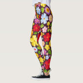 60er Jahre Groovy Blume Power Gemustert | LEGGINGS (Links)